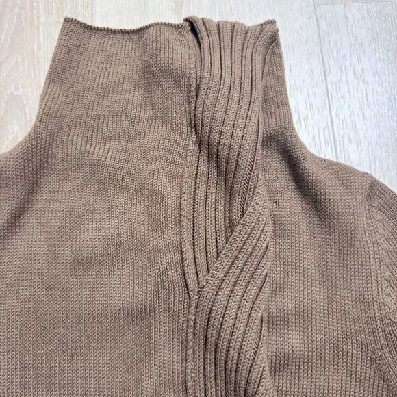 Crea Concept Asymmetric Twist Neck Sweater Sz 40 8 M Virgin Wool Blend Lagenlook - Picture 10 of 12
